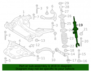 Front right shock absorber BMW 5 GT F07 10-17 AWD N55 N63