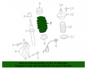 Front left spring Volvo V90 17-22 usa for electric shock absorber