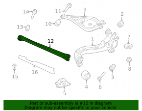 Lower rear left transverse rod BMW X3 E83 03-10