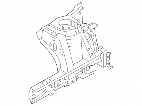 Front right quarter BMW X1 F48 16-22 silver A83, on the body, non-standard