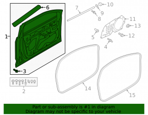 Front right door assembly for Audi E-Tron 19-23