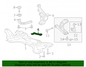 Front subframe burdock front left Honda HR-V 16-22