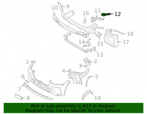 Front bumper upper reinforcement bracket right BMW X7 G07 19-