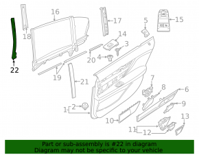 Door frame trim rear left front BMW 7 G12 16-19