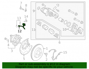 Rear left brake hose for Hyundai Ioniq 17-22