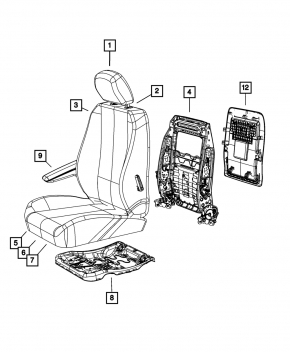 Driver's seat Dodge Grand Caravan 11-14