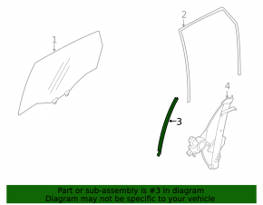 Rear left door glass guide Subaru Forester 14-18 SJ
