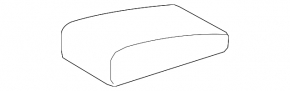 Seat upholstery, 2nd row, center, Lexus RX350 RX450h 10-15, lower part, beige leather