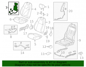 Heated passenger seat Honda CRV 17-22 cushions and backrests