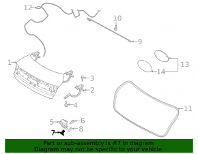 Kia K5 21-24 trunk lid lock bracket