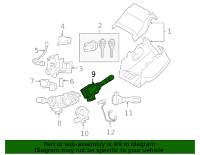 Steering column switch right Lexus RX300 RX330 RX350 RX400h 04-09 USA