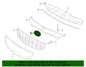 Kia Sportage 17-22 front bumper logo emblem