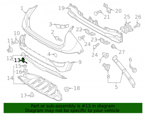 Kia Niro 23-25 rear bumper tow hook cap