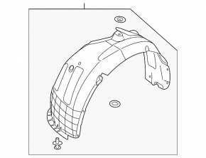 Front right fender liner for Kia Soul 20-22
