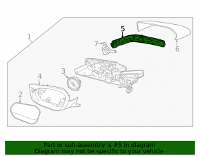 Kia EV6 22-24 Right Mirror Turn Signal Repeater