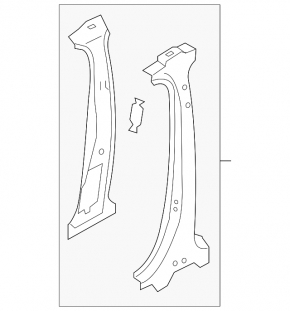 Right center pillar for Audi A4 B8 08-16 sedan