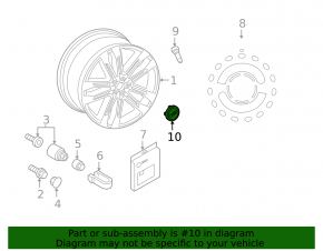 Audi E-Tron 19-23 Black Wheel Center Cap