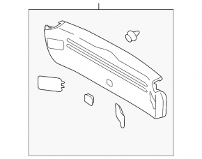 Lower Trunk Door Trim Subaru Impreza WRX GH 09-14 5d Black