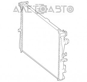 Water cooling radiator Mercedes W167 GLE 350 450 20-23 under 2 outlets