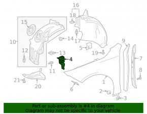 Front fender bracket left Mercedes A-class V177 19-22 front