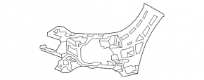 Front bumper bracket right Mercedes E-class W212 14-16 AMG pkg