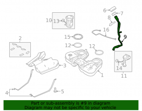 Fuel filler neck Ford Flex 09-19
