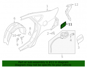 Left ventilation shield Ford Explorer 11-19 broken mount