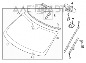 Ford Explorer 11-12 windshield for rain sensor