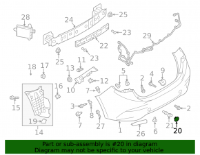Rear bumper tow hook plug left Mazda 3 14-18 BM