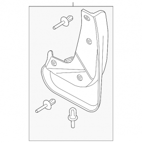 Mudguard front left Ford Focus mk3 11-18 4d