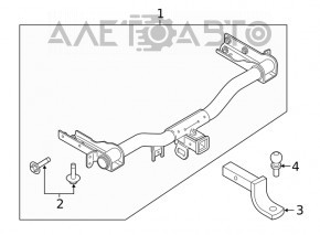 Ford Edge 15-18 towbar without tip