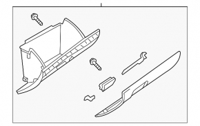 Glove box, glove compartment Mazda 6 14-17 black