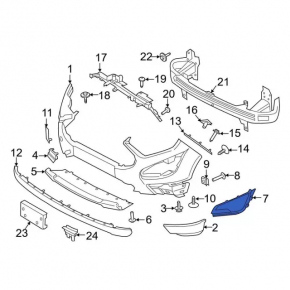 Fog light frame left Ford Ecosport 18-22 Structure