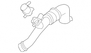 Intercooler pipe left Ford Edge 19- 2.0T second, with valve