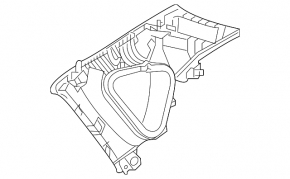 Right rear pillar trim Mazda CX-5 17- gray