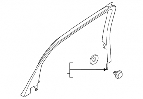Door frame inner rear left Ford Escape MK4 20- black