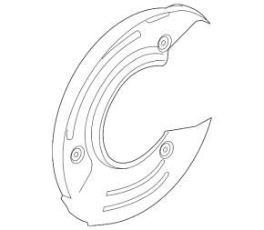 Rear right brake disc cover for Land Rover Range Rover Velar 18-26 (325mm)