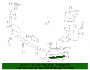 Right fog light cover for Land Rover Range Rover Evoque 19-23