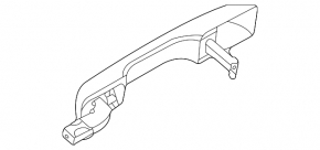 Door handle outer rear left Ford Bronco Sport 21-25 structure