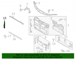 Radiator deflector left Mazda CX-30 20-22 2.5
