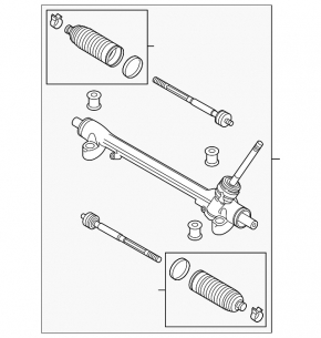 Mazda CX-9 16-23 steering rack