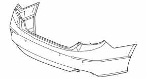 Rear bumper Honda Accord 18-22 for parking sensors