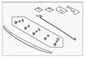 Trunk lid spoiler for Honda Civic XI FE/FL 22-26