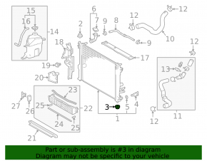 Radiator mount lower Lexus ES350 07-12