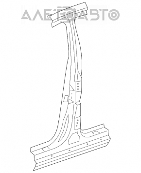 Mercedes W211 green right center pillar