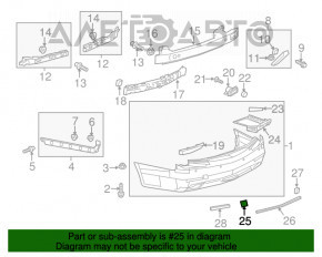 Cadillac CTS 14-16 Rear Bumper Tow Hook Cap