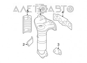 Exhaust manifold with catalytic converter for Toyota Camry v40 2.4, with lambda sensor, rusty