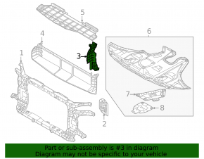 Left radiator deflector Hyundai Tucson 22-26 2.5