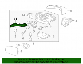 Right turn signal mirror Volvo S60 11-18