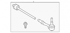 Steering rod left BMW X5 G05 19-23 TRW